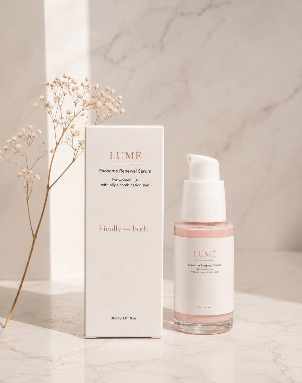 LUMÉ Exosome Renewal Serum For Women 30+  Oily + Combination Skin